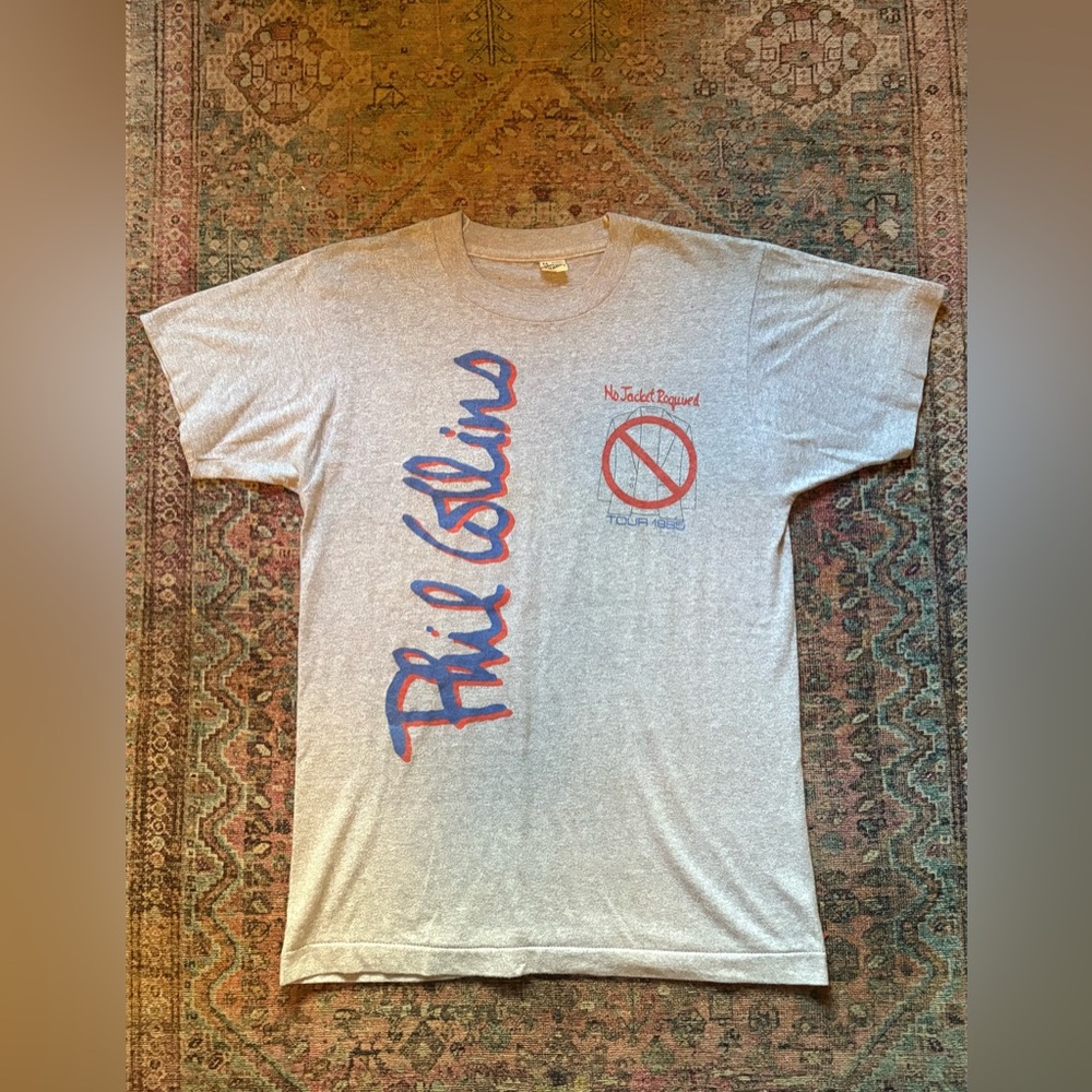 Vintage 1985 Phil Collins “No Jacket Required” Tour Screen Stars Graphic Tee